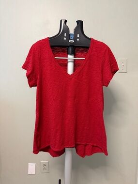Wilt Red V-Neck Short Sleeve Tee
